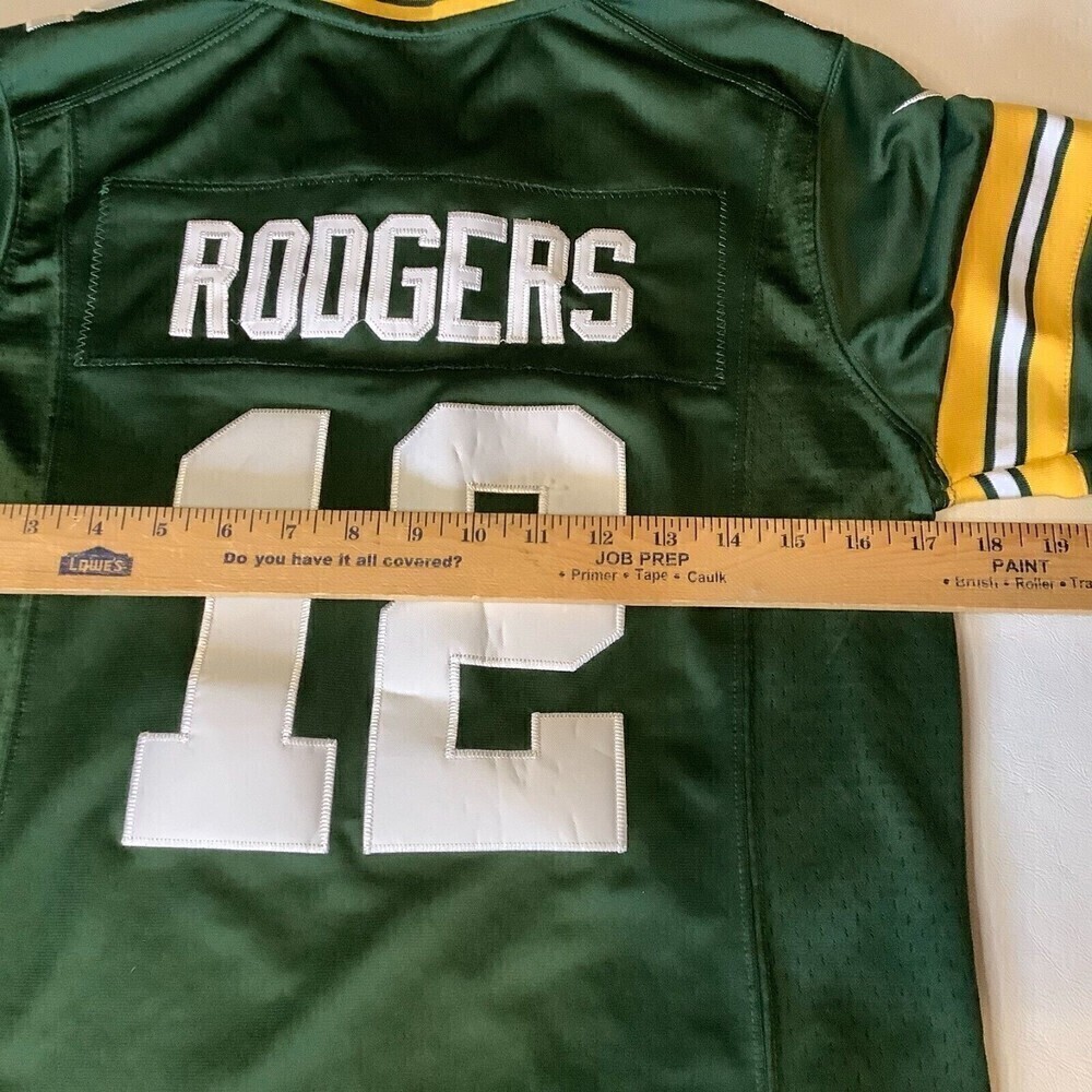 Nike On Field Aaron Rodgers #12 Green Bay Packers Jersey Youth Large - Picture 9 of 9